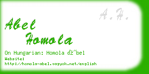 abel homola business card